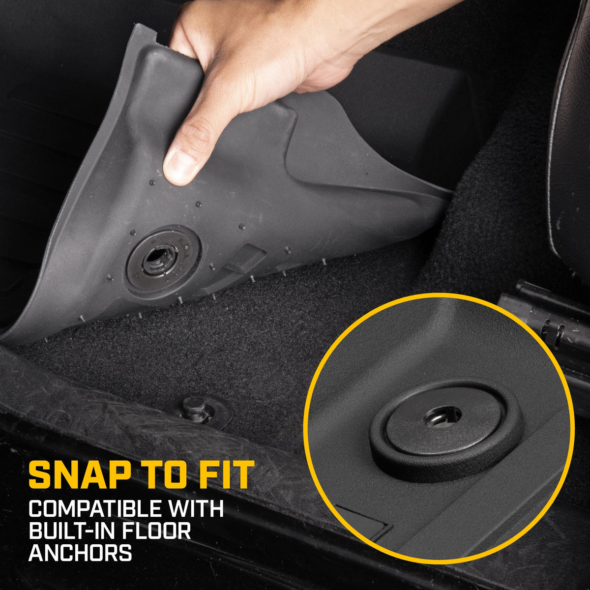 CAT® JustFit™ 3D Custom Fit Floor Mats for Chevy Equinox GMC Terrain 2019 2020 2021 2022 2023 2024 - Heavy Duty Floor Liner Protection Laser Measured, Chevy Equinox Accessories, GMC Terrain Accessories Car Liner