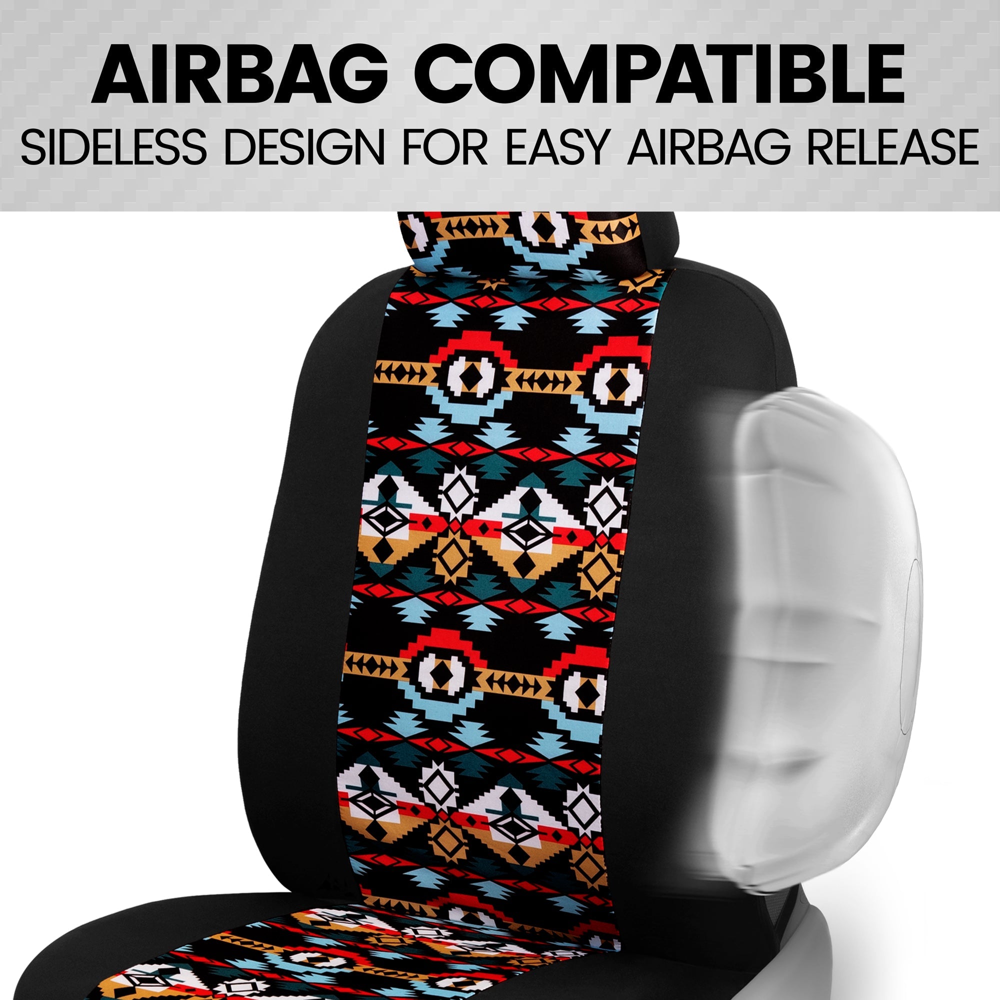 BDK 2-Pack Aztec Pattern Front Seat Covers