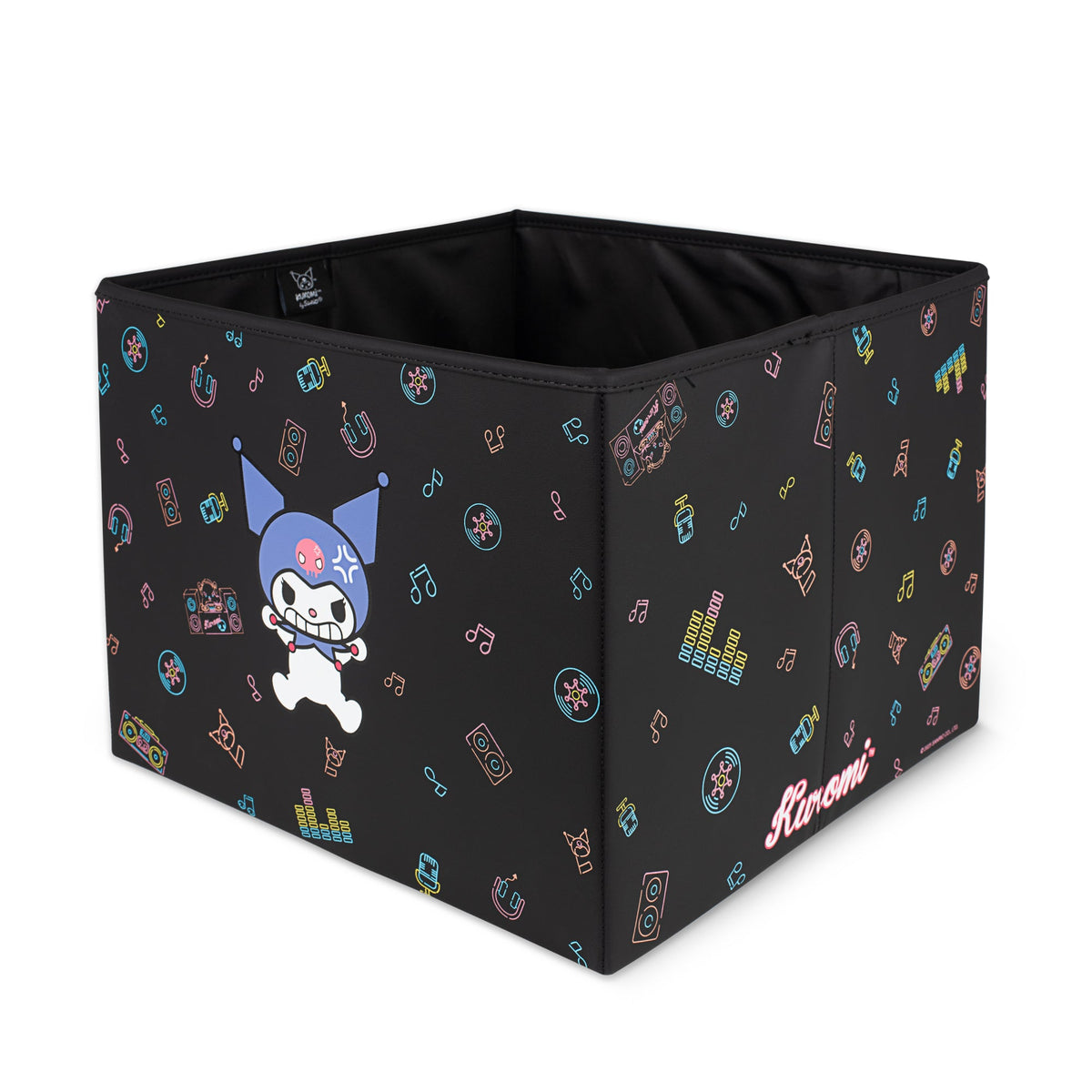 Sanrio Kuromi Car Trunk Organizer and Storage Bin - Collapsible Compartment, Heavy Duty, Fold Up for Easy Storage, Automotive Seat Cargo for Groceries Tools - 12.5L x 12.5W x 9H