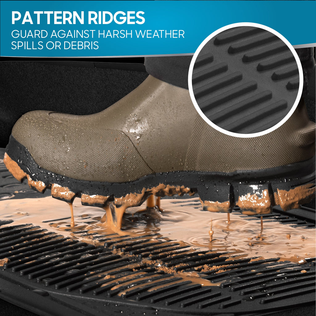 BDK 3-Piece ProLiner Front Floor Mats and Rear Floor Mats - Heavy Duty, All Weather, Trim to Fit