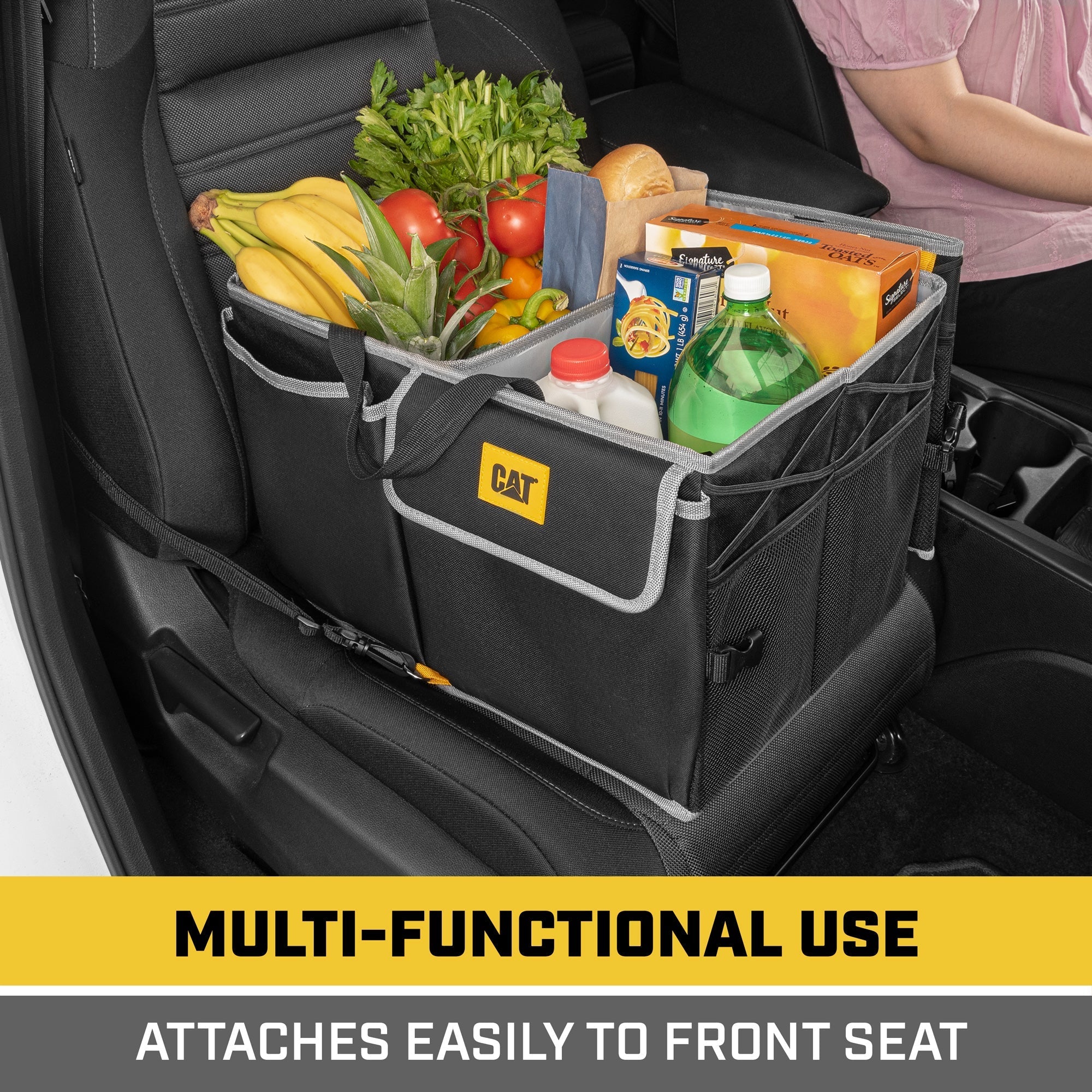 CAT FlexTrunk Trunk/Cargo Organizer and Storage, Collapsible & Adjustable Multi-Compartments (17" x 23" x 11")