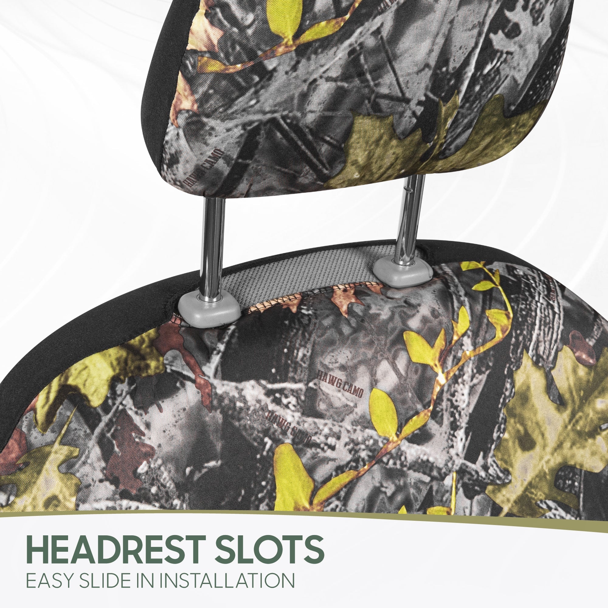 BDK 9-Piece Forest Floor Camo Front Seat Covers and Rear Seat Covers