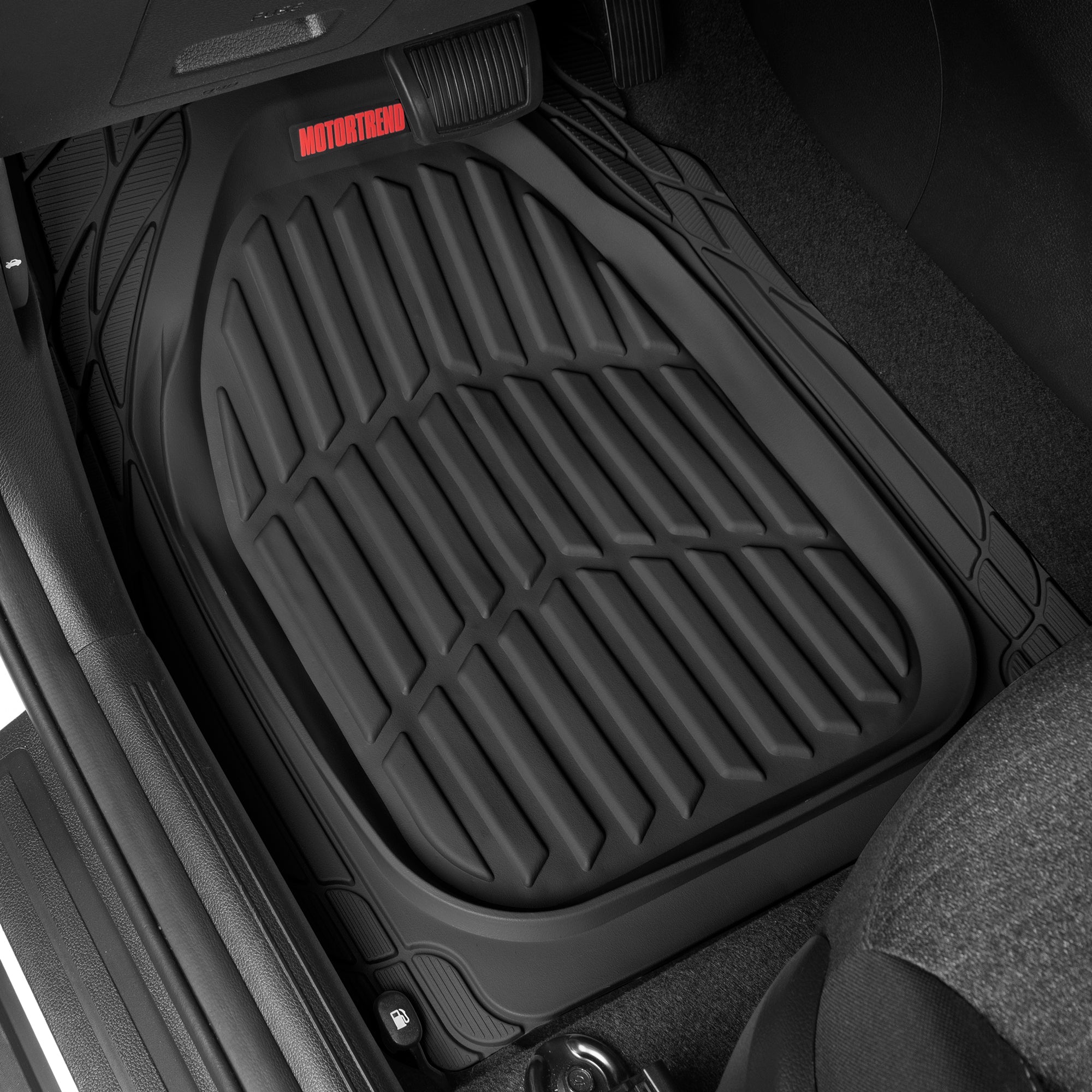 MotorTrend 4-Piece FlexTough Tortoise Front Floor Mats and Rear Floor Mats