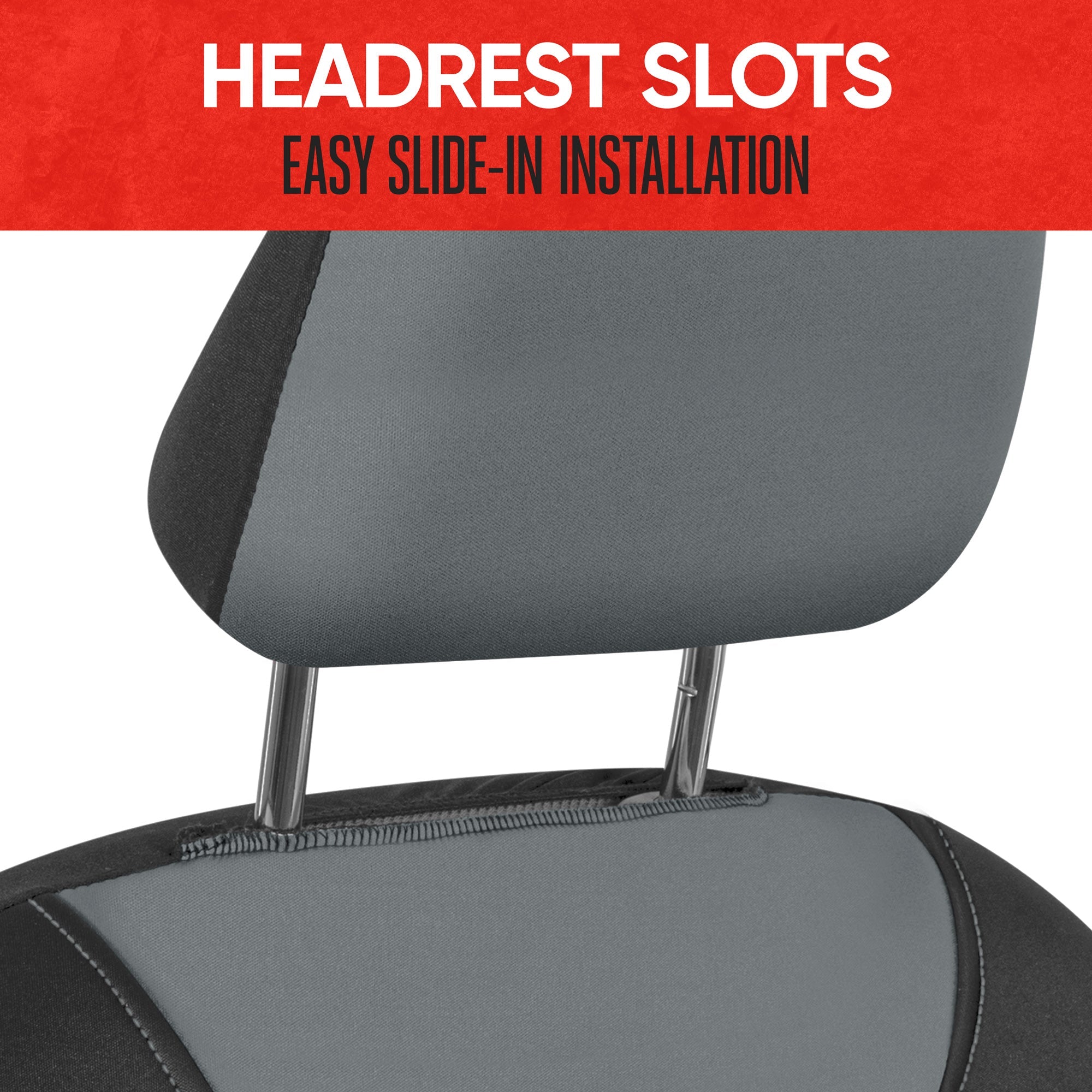 MotorTrend 2-Pack AquaShield Water-Proof Two-Tone Neoprene Front Seat Covers