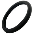 BDK Sporty Faux Leather Soft Grip Steering Wheel Cover (Fits 14.5" - 15.5") - Black