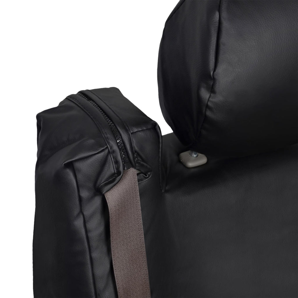 BDK 2-Pack Premium Faux Leather Front Seat Covers with Integrated Seatbelt and Armrest Covers