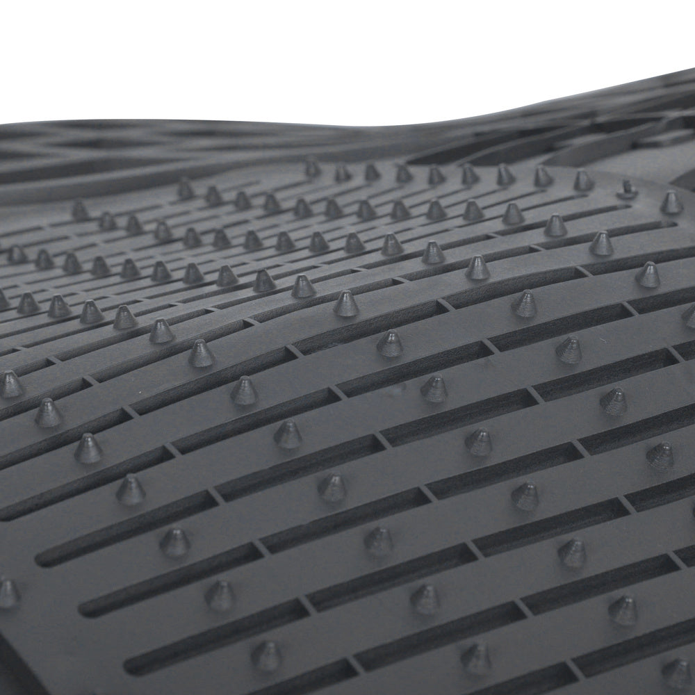 MotorTrend 4-Piece FlexTough Deep Dish Hybrid Groove Front Floor Mats and Rear Floor Mats - Heavy Duty, All Weather, Trim to Fit
