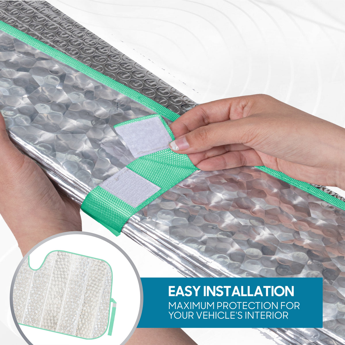 BDK Crystal Mermaid Windshield Sunshade (58" x 27")
