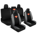 Warner Bros DC Comics 9-Piece Superman Logo PolyCloth Front Seat Covers and Rear Seat Covers