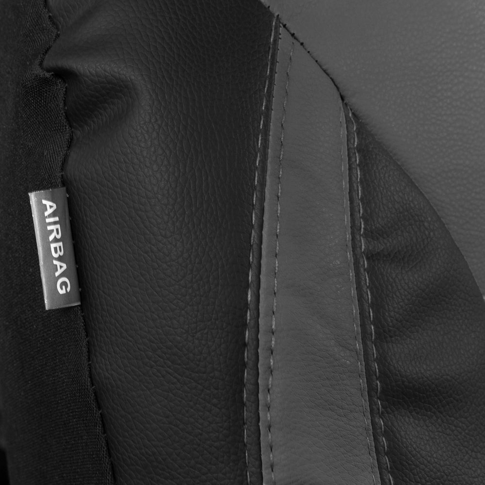 MotorTrend 2-Pack Premium Faux Leather Two-Tone Front Seat Covers