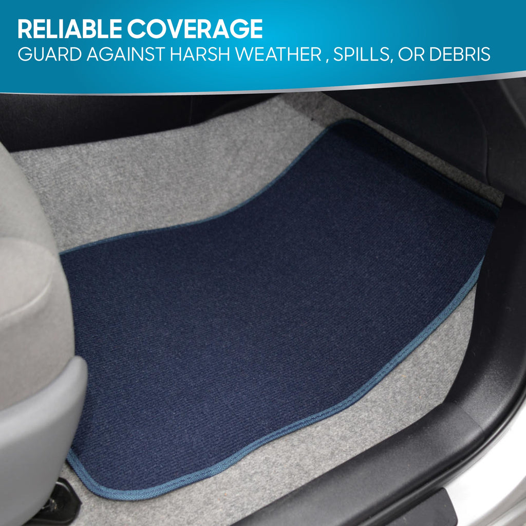 BDK 4-Piece Premium Carpet Non-Slip Heel Pad Front Floor Mats and Rear Floor Mats