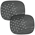 MotorTrend 2-Pack EasyCling American Vintage Black US Flag Window Sunshades (18" x 14")