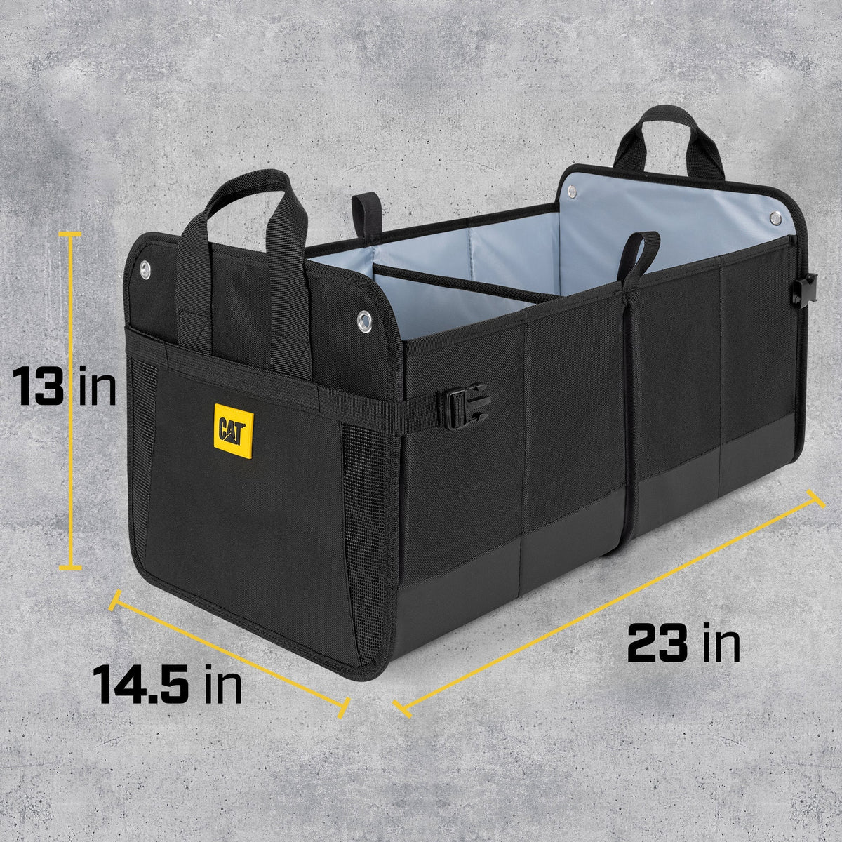 CAT FlexTrunk Trunk/Cargo Organizer and Storage, Collapsible & Adjustable Multi-Compartments (14.5" x 23" x 13")
