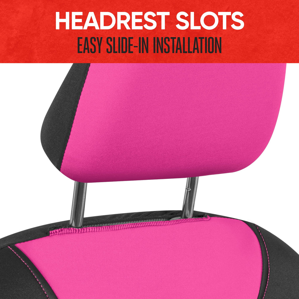 MotorTrend 2-Pack AquaShield Water-Proof Two-Tone Neoprene Front Seat Covers