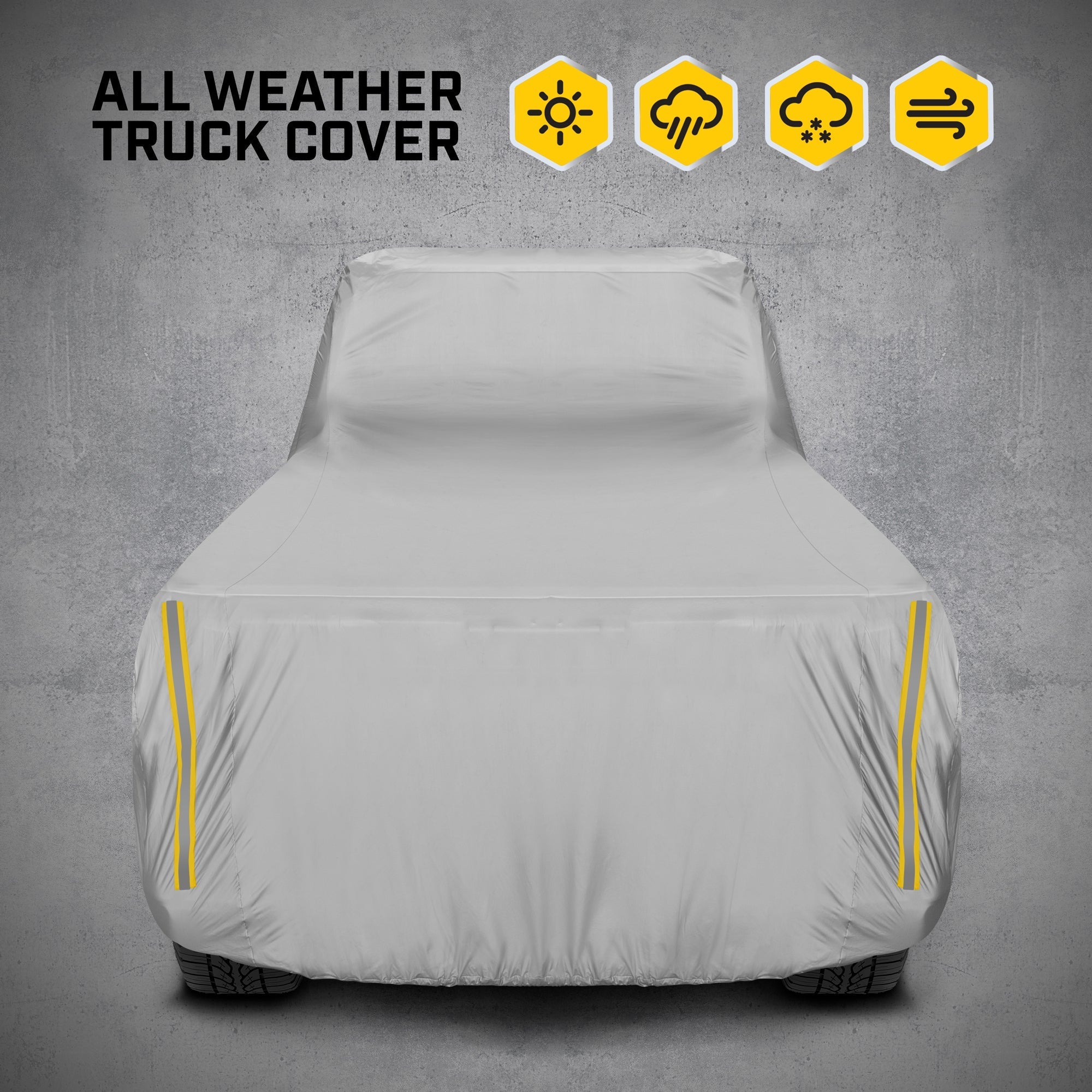 CAT Workforce Vehicle Cover for Pickup Trucks with Safety Reflective Strips - Heavy Duty, All Weather, All Seasons