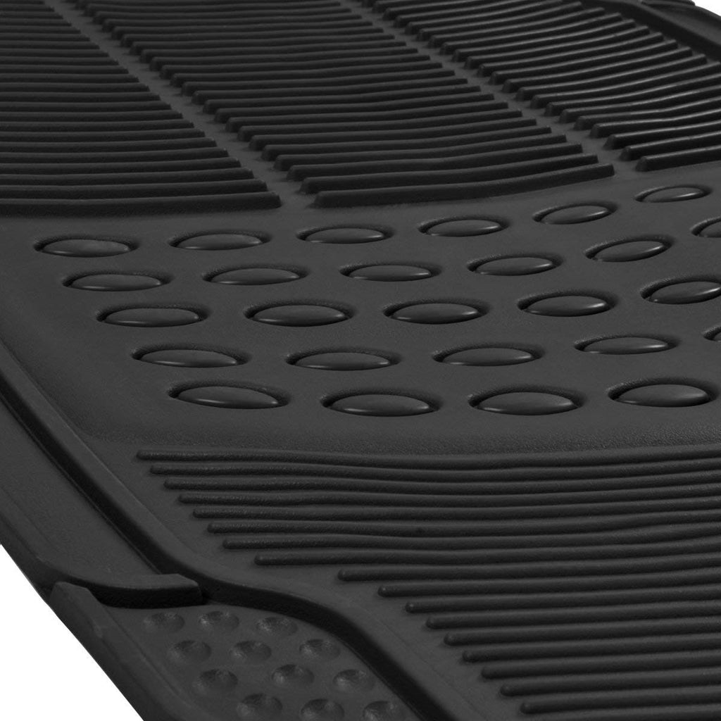 BDK 5-Piece Cushioned Grip Pad Front Floor Mats, Rear Floor Mats, and Cargo Liner  - Heavy Duty, All Weather, Trim to Fit