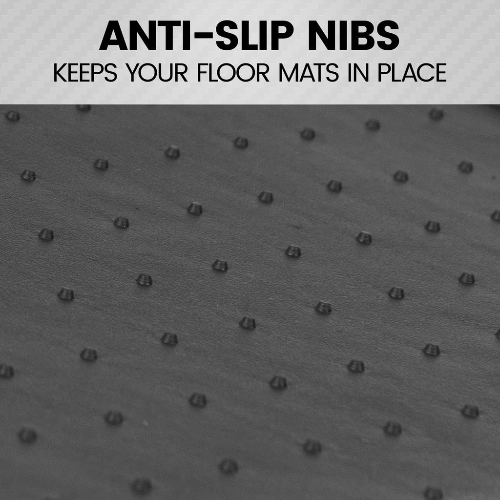 BDK 4-Piece HybridMat Front Floor Mats and Rear Floor Mats - Heavy Duty, All Weather, Trim to Fit