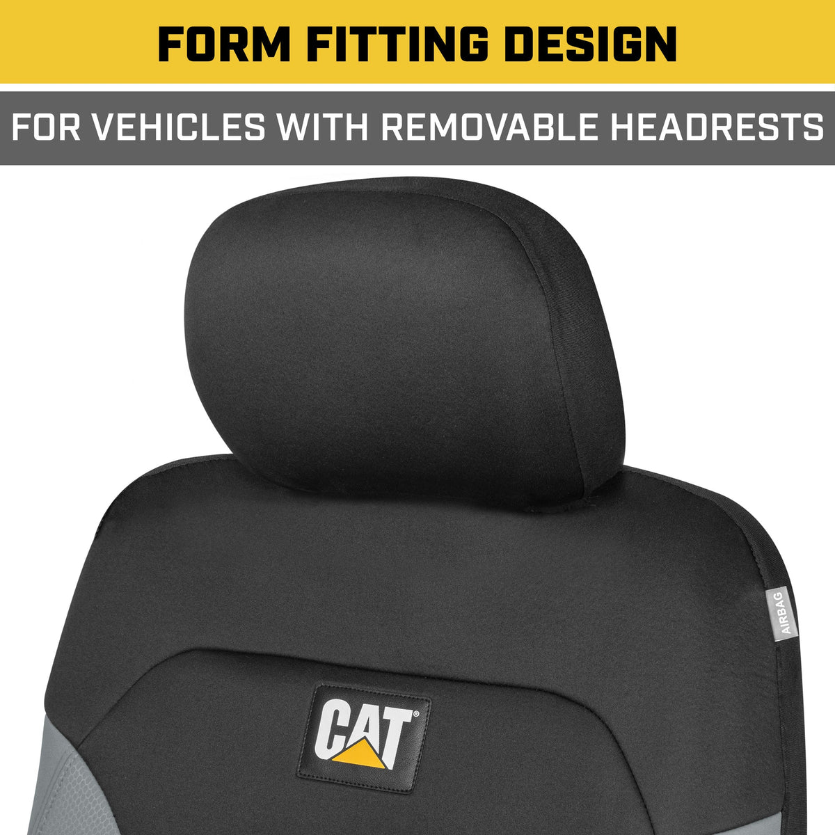 CAT 2-Pack FlexFit Front Seat Covers with Hexagonal Design