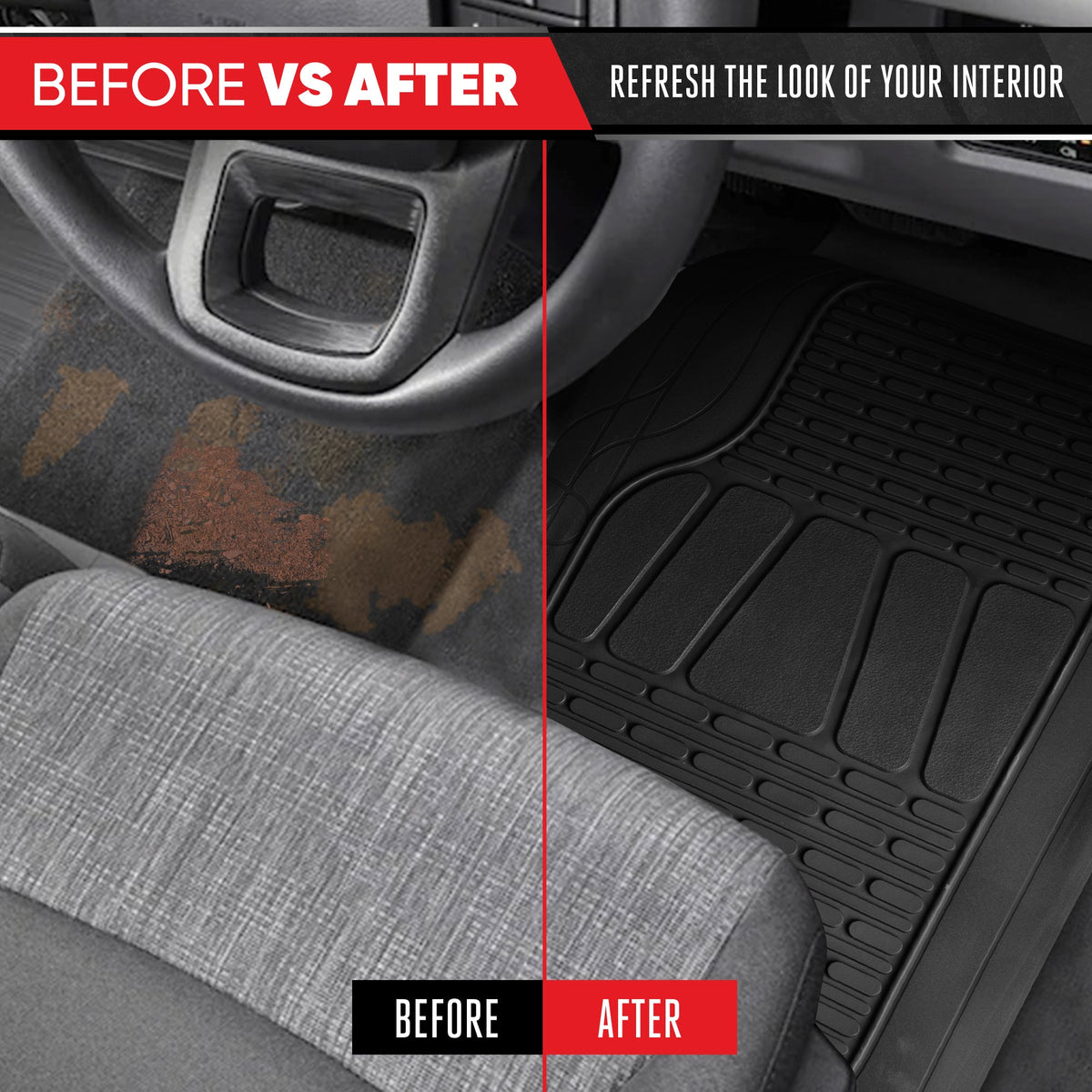 MotorTrend WingRunner Rear Floor Mat - Trim to Fit