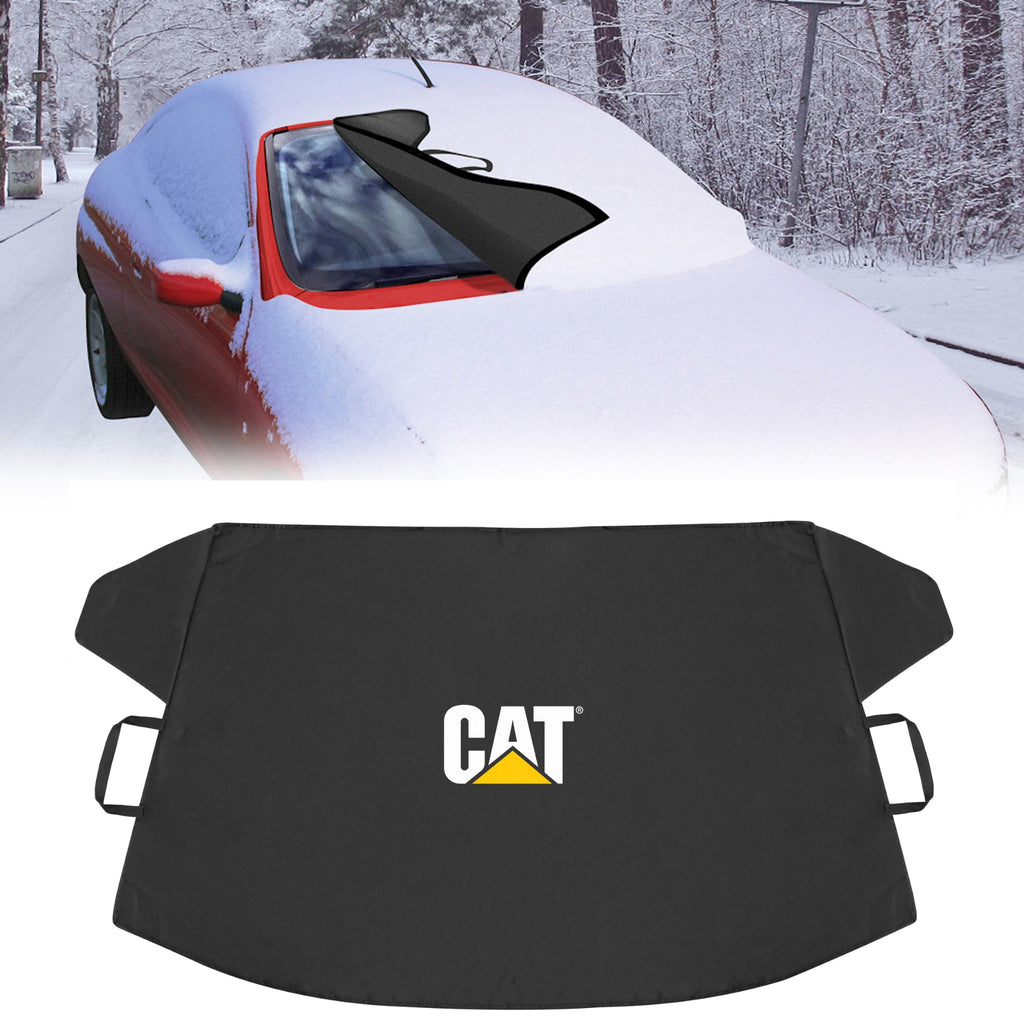 Cat® Windshield Snow Cover, Toughest Car Frost Protector for Ice & Sleet, Weatherproof for Winter, Includes Anti-Theft Straps, Freeze Protector for Auto Car Truck Van SUV