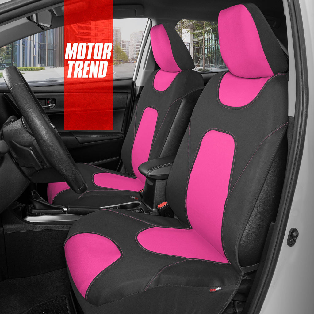 MotorTrend 2-Pack AquaShield Water-Proof Two-Tone Neoprene Front Seat Covers