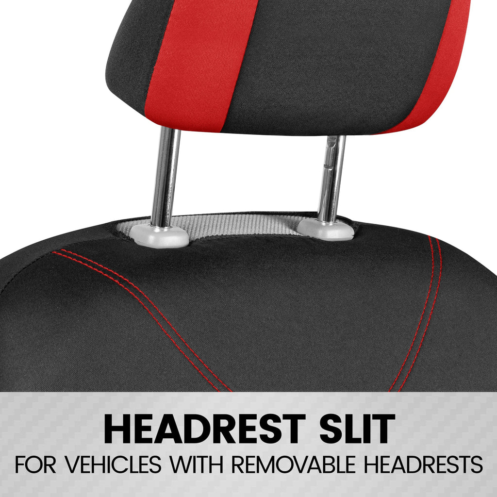 BDK 9-Piece UltraSleek Two-Tone Front Seat Covers and Rear Seat Covers