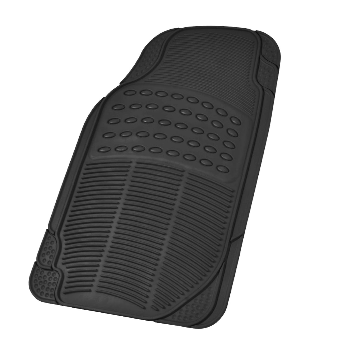 BDK 3-Piece ProLiner Front Floor Mats and Rear Floor Mats - Heavy Duty, All Weather, Trim to Fit