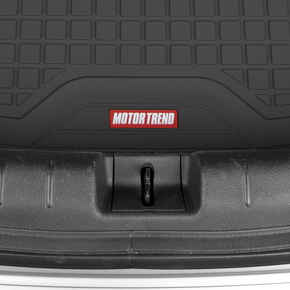 MotorTrend FlexTough Square Groove Trunk/Cargo Liner Mat - Heavy Duty, All Weather, Trim to Fit (54" x 37")