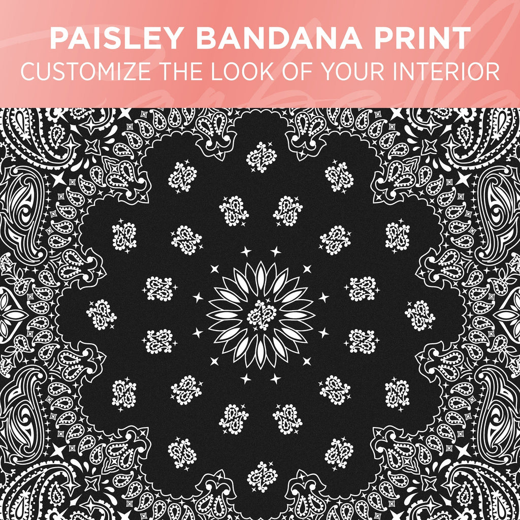 Carbella 2-Pack Black Paisley Front Seat Covers