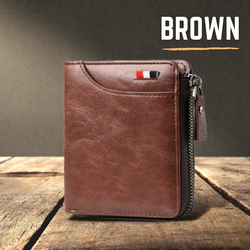 Newly Fossy Multi-functional RFID Blocking Waterproof Durable PU Leather Wallet