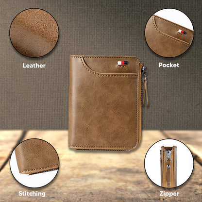 New Fossy Multi-functional RFID Blocking Waterproof Durable PU Leather Wallet