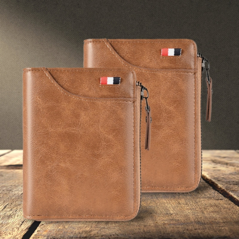 New Fossy Multi-functional RFID Blocking Waterproof Durable PU Leather Wallet