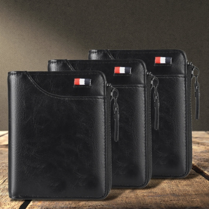 New Fossy Multi-functional RFID Blocking Waterproof Durable PU Leather Wallet