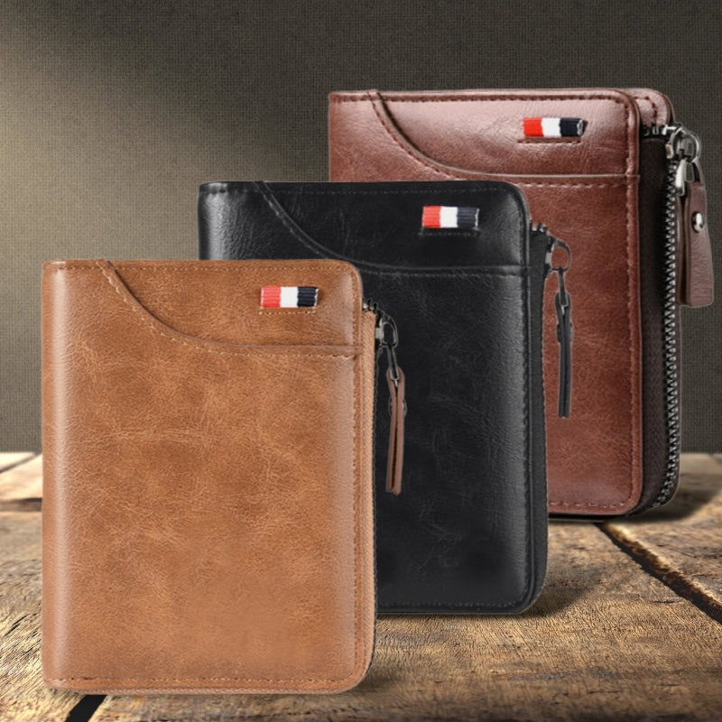 New Fossy Multi-functional RFID Blocking Waterproof Durable PU Leather Wallet