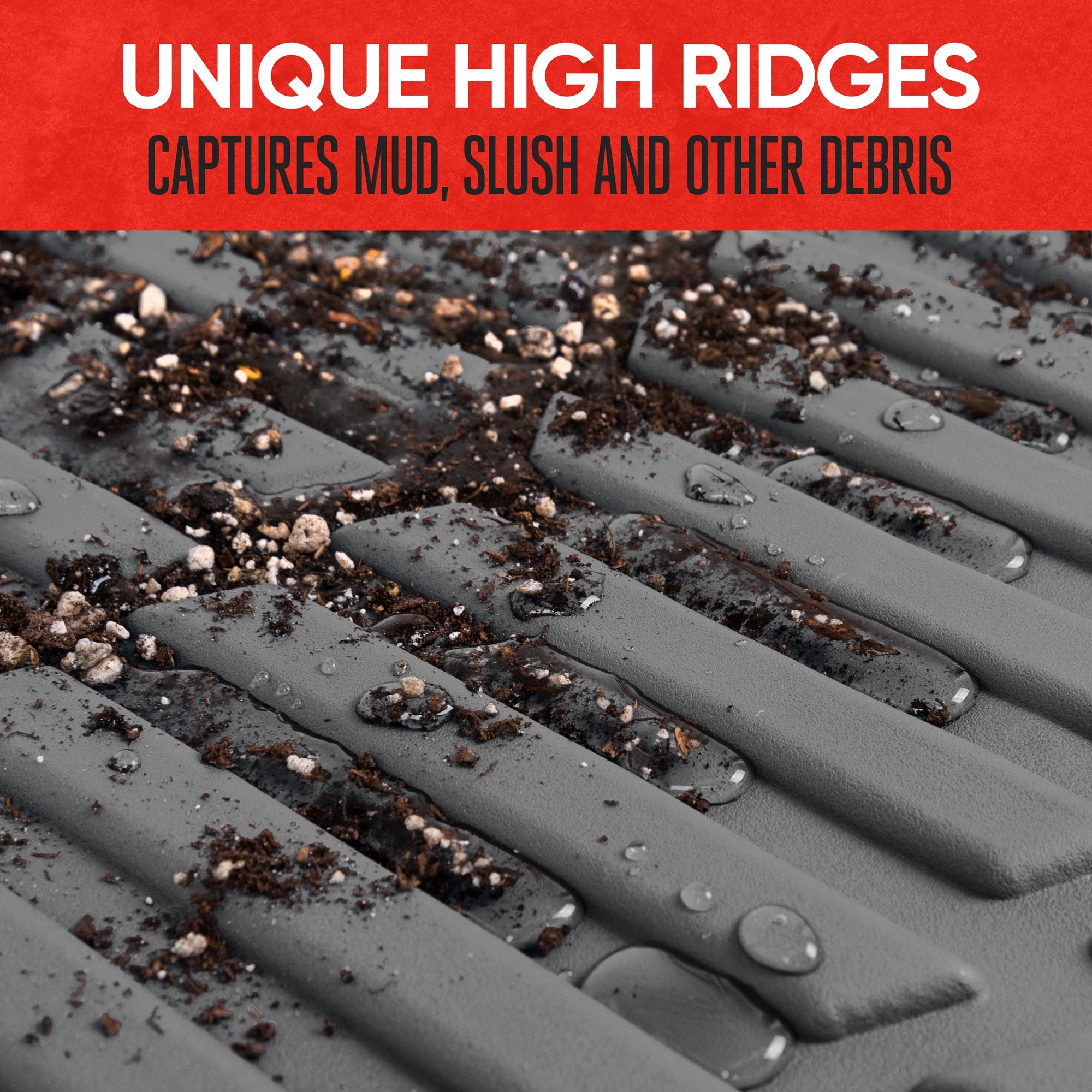 MotorTrend PRO920 Deep Dish Rear Floor Mats - Heavy Duty, All Weather, Trim to Fit
