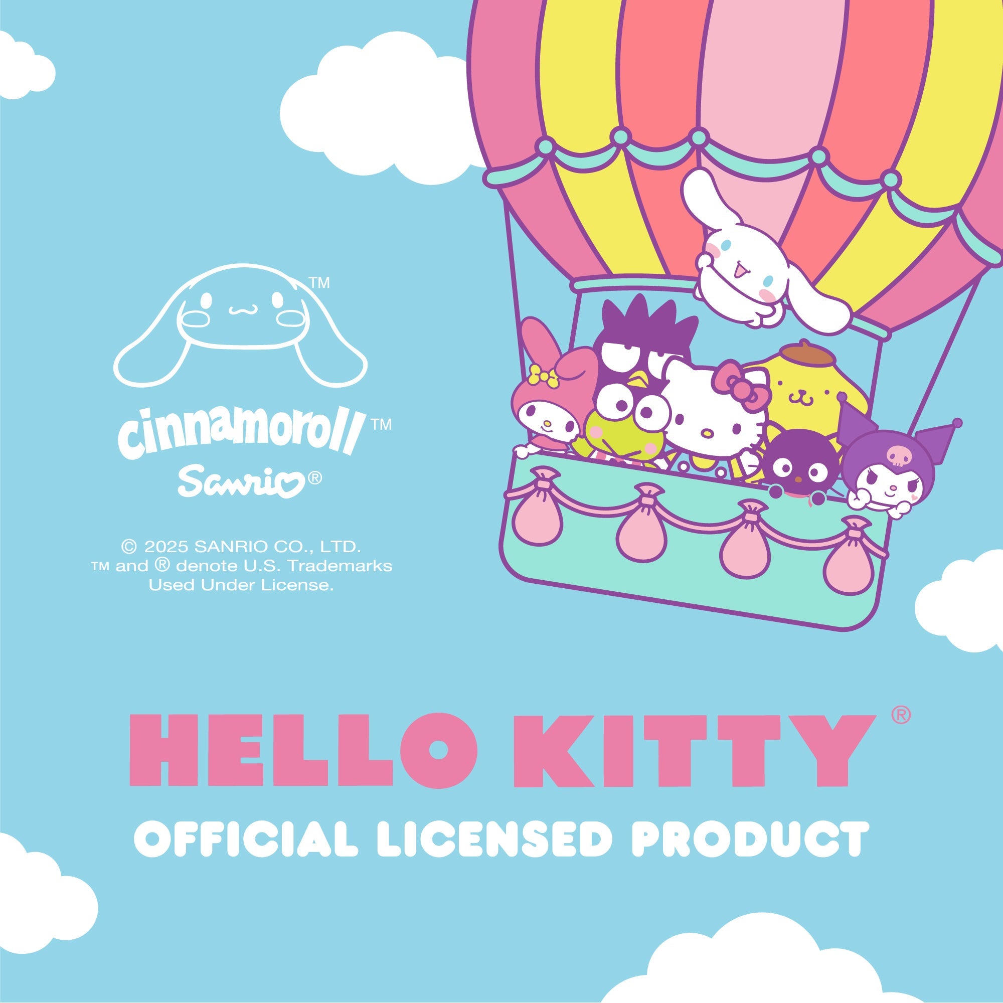 Sanrio Cinnamoroll Car Trunk Organizer and Storage Bin - Collapsible Compartment, Heavy Duty, Fold Up for Easy Storage, Automotive Seat Cargo for Groceries Tools - 12.5L x 12.5W x 9H