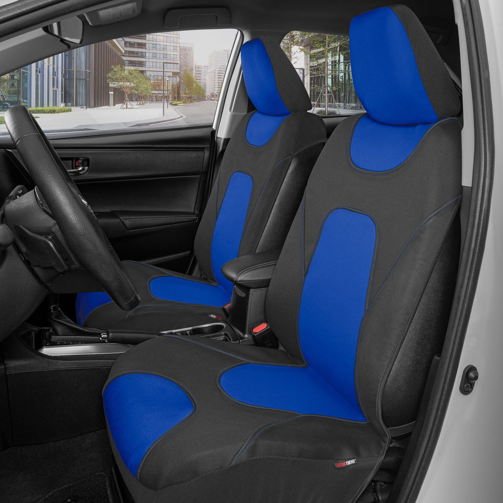MotorTrend 2-Pack AquaShield Water-Proof Two-Tone Neoprene Front Seat Covers