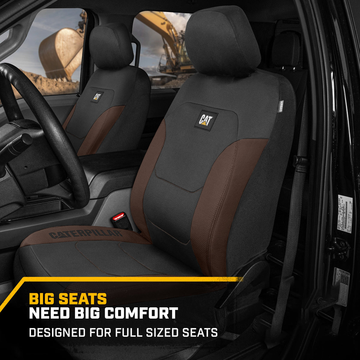 Cat® Flexfit™ Automotive Seat Covers for Cars Trucks and SUVs (Set of 2) - Car Seat Covers for Front Seats, Truck Seat Protectors , Auto Interior Covers