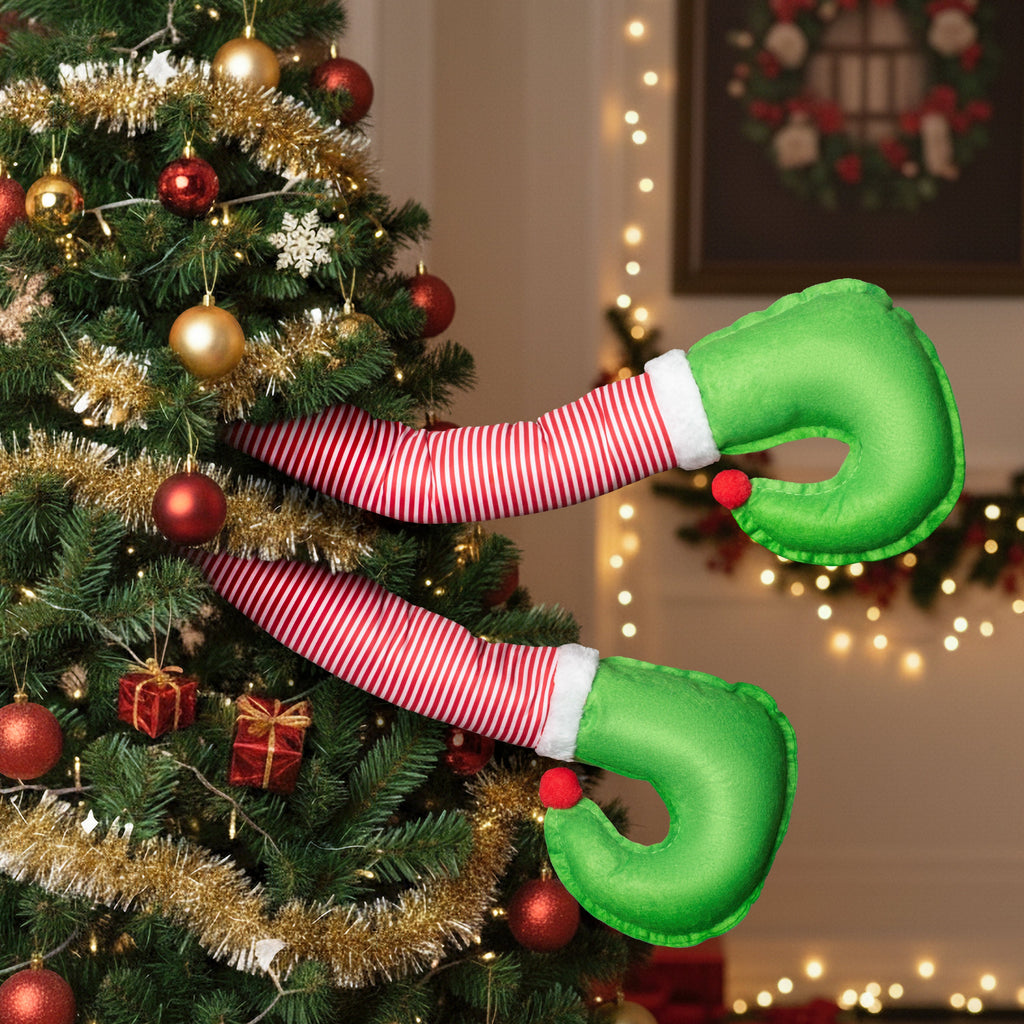Carbella Trunk/Cargo Holiday Elf Legs Decoration