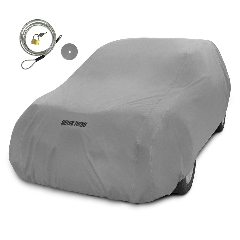 MotorTrend 4-Series Premium Poly Lined Vehicle Cover for Cars, SUVs, Trucks, Vans (Fits up to 185") - Small (Fits up to 185")