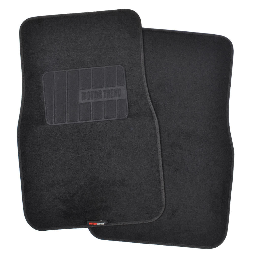 MotorTrend 4-Piece FatRug Premium Carpet Front Floor Mats and Rear Floor Mats with Heel Padding