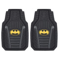 Warner Bros DC Comics 2-Piece Armored Batman Logo Front Floor Mats - Heavy Duty, All Weather, Trim to Fit