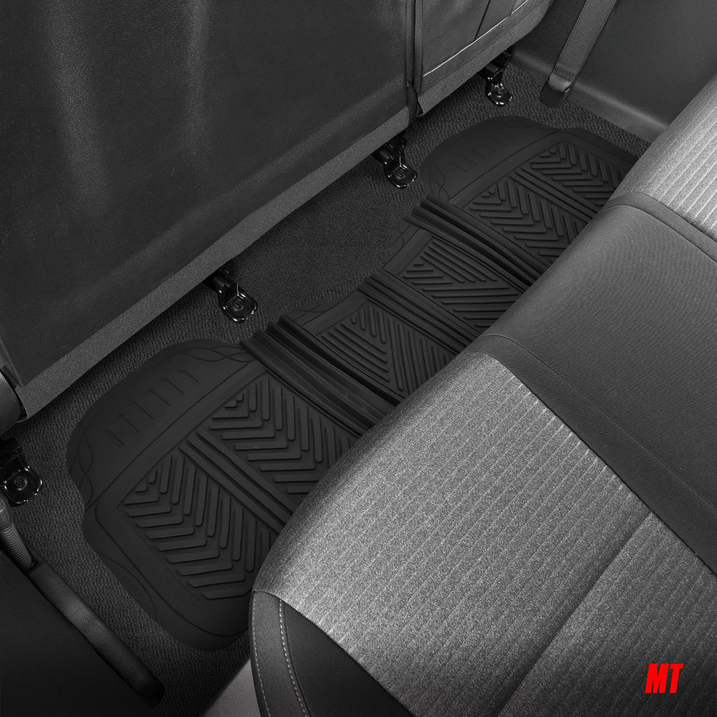 MotorTrend 4-Piece FlexTough Performance Deep Channel Front Floor Mats, Rear Floor Mat, and Trunk/Cargo Mat - Heavy Duty, All Weather, Trim to Fit
