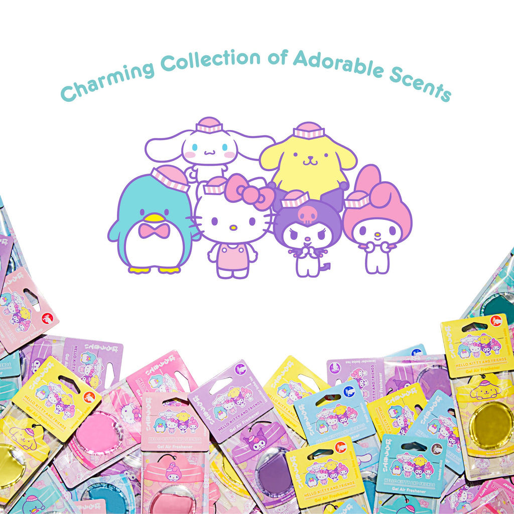 Hello Kitty and Friends Car Air Freshener (Tuxedosam - Tuxedo Mint) Hanging Gel Area Deodorizer, Long-Lasting Car Scents Air Freshener, Cute Automotive Sanrio Accessories Decor, 2-Pack