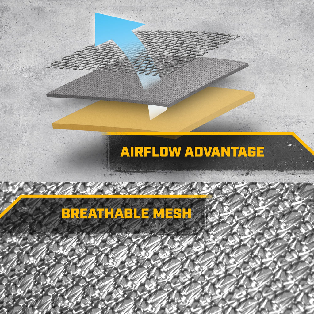 Caterpillar AeroMesh Gray Seat Covers for Trucks, Car, & SUV - (2) Front Truck Seat Cover Protector - Breathable Mesh Universal Fit Car Seat Covers - Automotive Seat Covers Top of Seat Protection