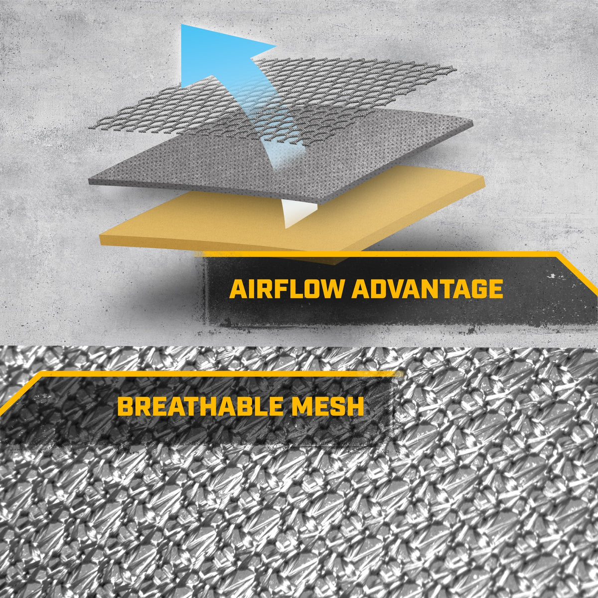 Caterpillar AeroMesh Gray Seat Covers for Trucks, Car, & SUV - (2) Front Truck Seat Cover Protector - Breathable Mesh Universal Fit Car Seat Covers - Automotive Seat Covers Top of Seat Protection