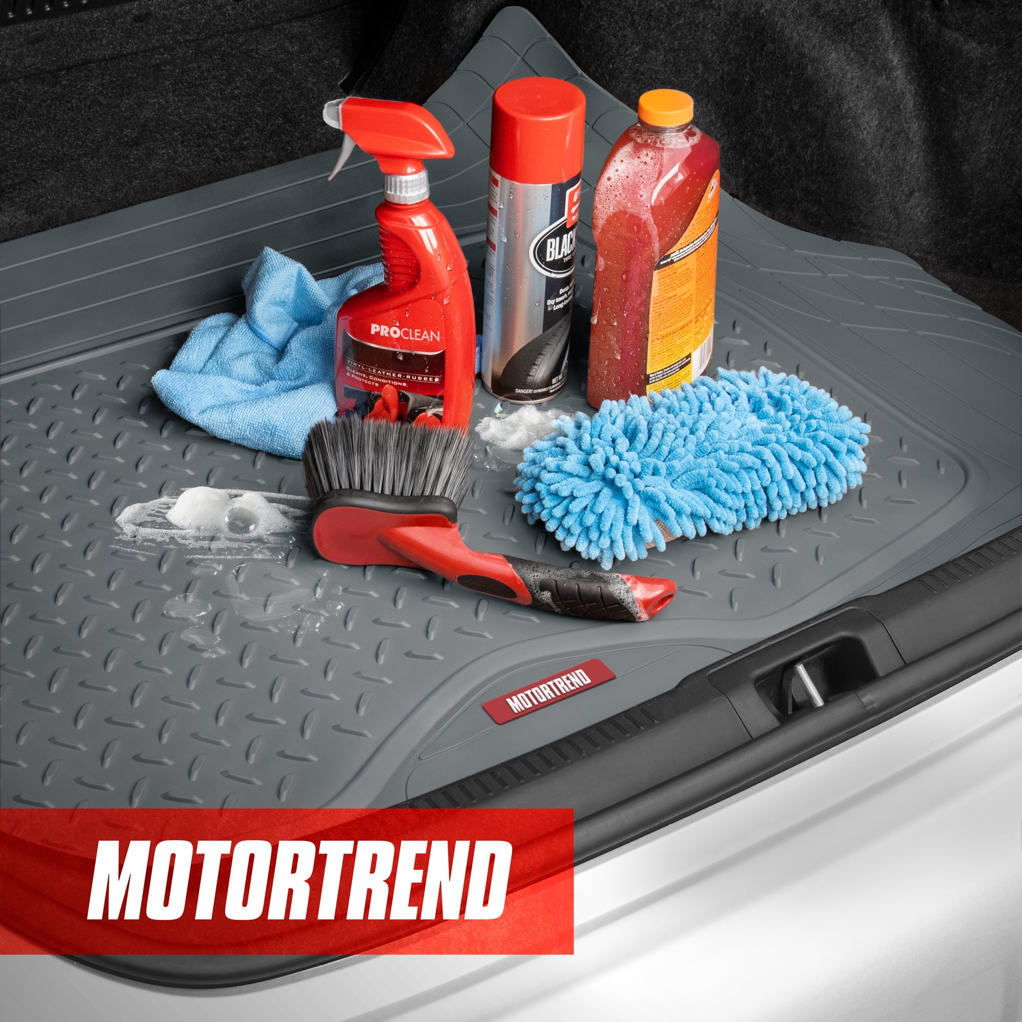 MotorTrend Utility Trunk/Cargo Liner Mat - Heavy Duty, All Weather, Trim to Fit