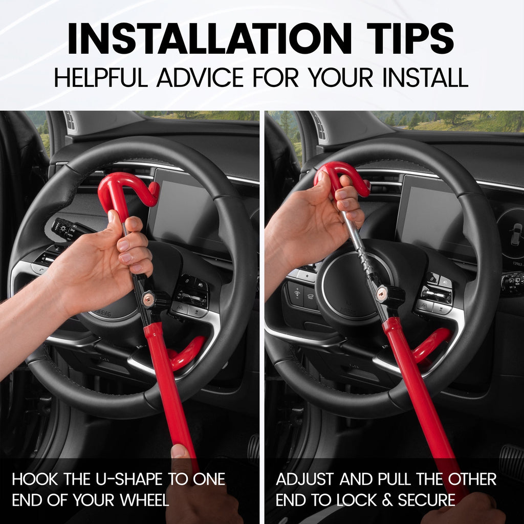 BDK Heavy-Duty Anti-Theft Security Steering Wheel Lock