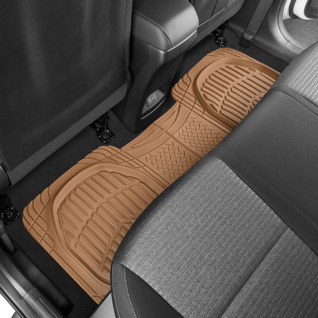 MotorTrend PRO920 Deep Dish Rear Floor Mats - Heavy Duty, All Weather, Trim to Fit