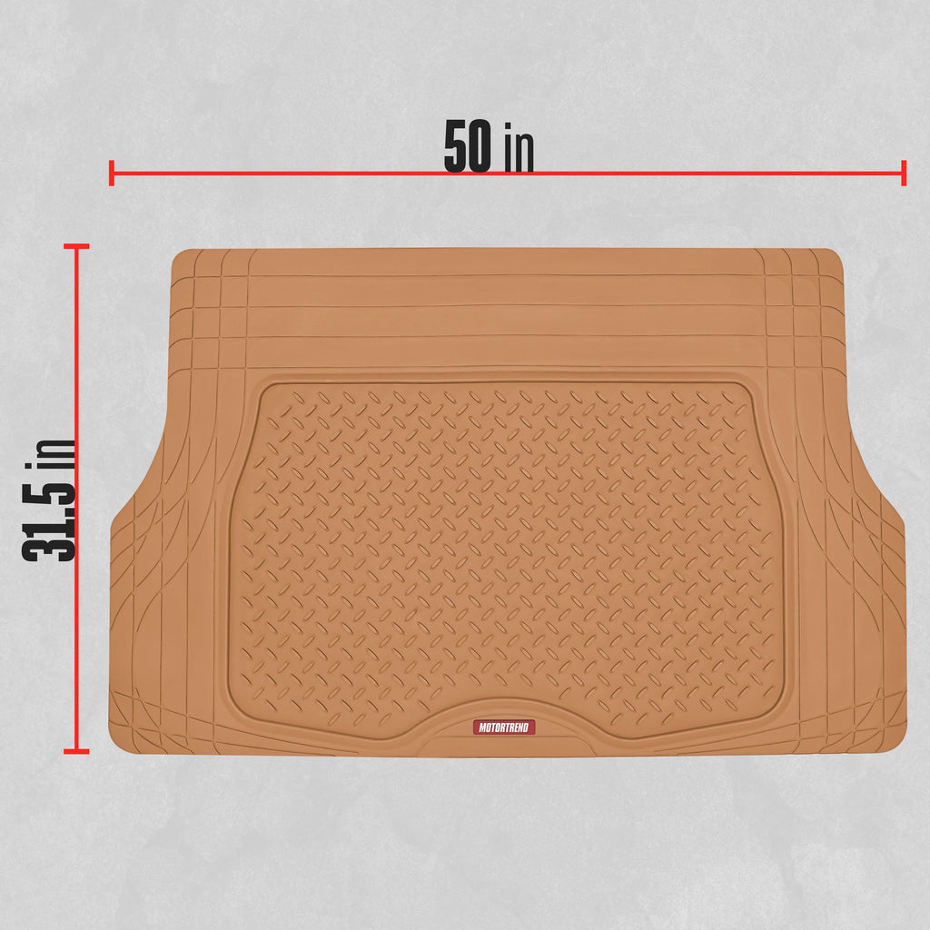 MotorTrend Utility Trunk/Cargo Liner Mat - Heavy Duty, All Weather, Trim to Fit